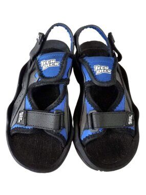 TECH DECK Black & Blue Breaker Velcro Sandals Boy's 12 1/2